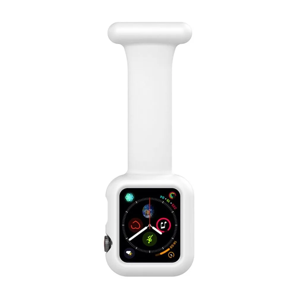 Apple Watch (45mm) doctor nurse silicone watch strap - White