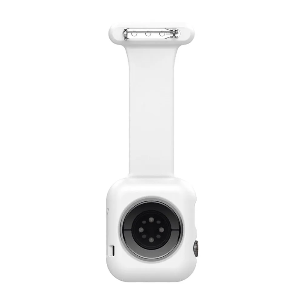 Apple Watch (45mm) doctor nurse silicone watch strap - White