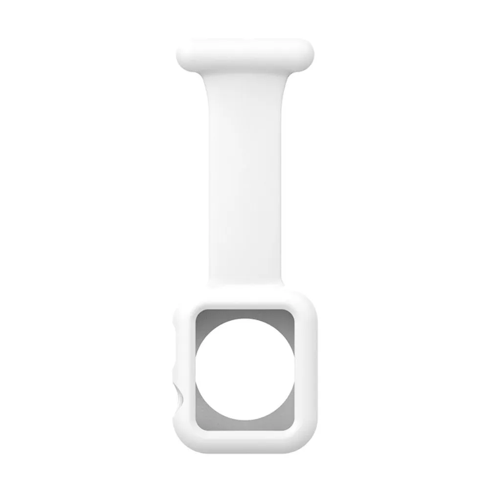 Apple Watch (45mm) doctor nurse silicone watch strap - White