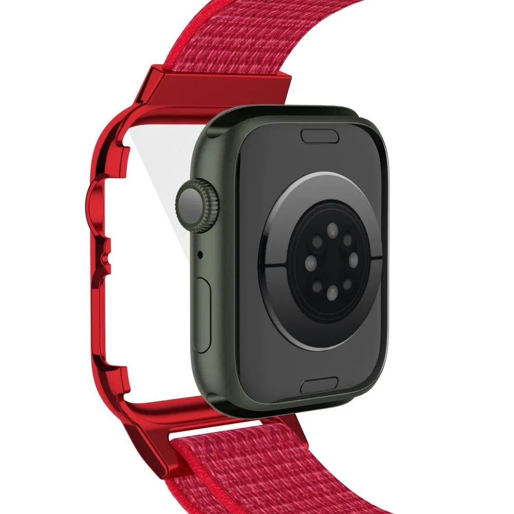 Apple Watch (45mm) nylon watch strap   tempered glass - Grey