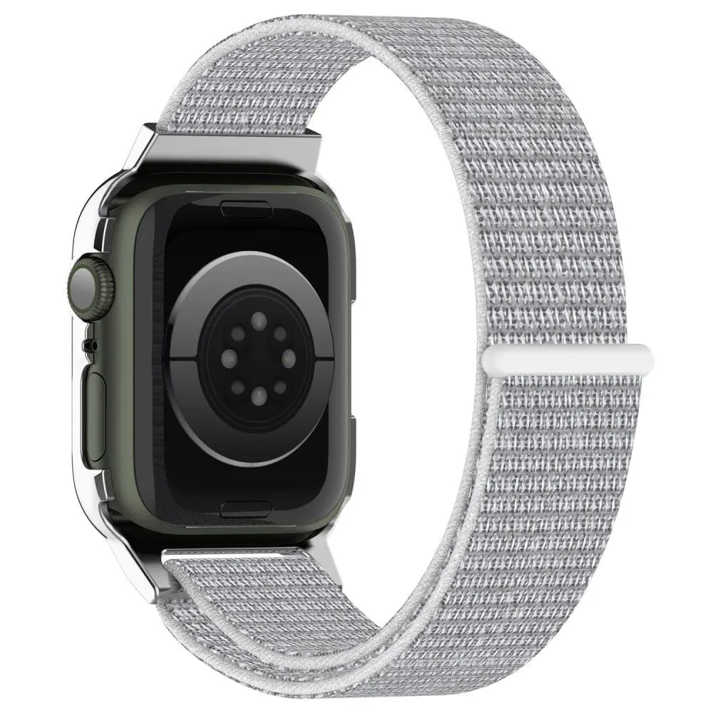 Apple Watch (45mm) nylon watch strap   tempered glass - Grey