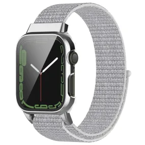 Apple Watch (45mm) nylon watch strap   tempered glass - Grey