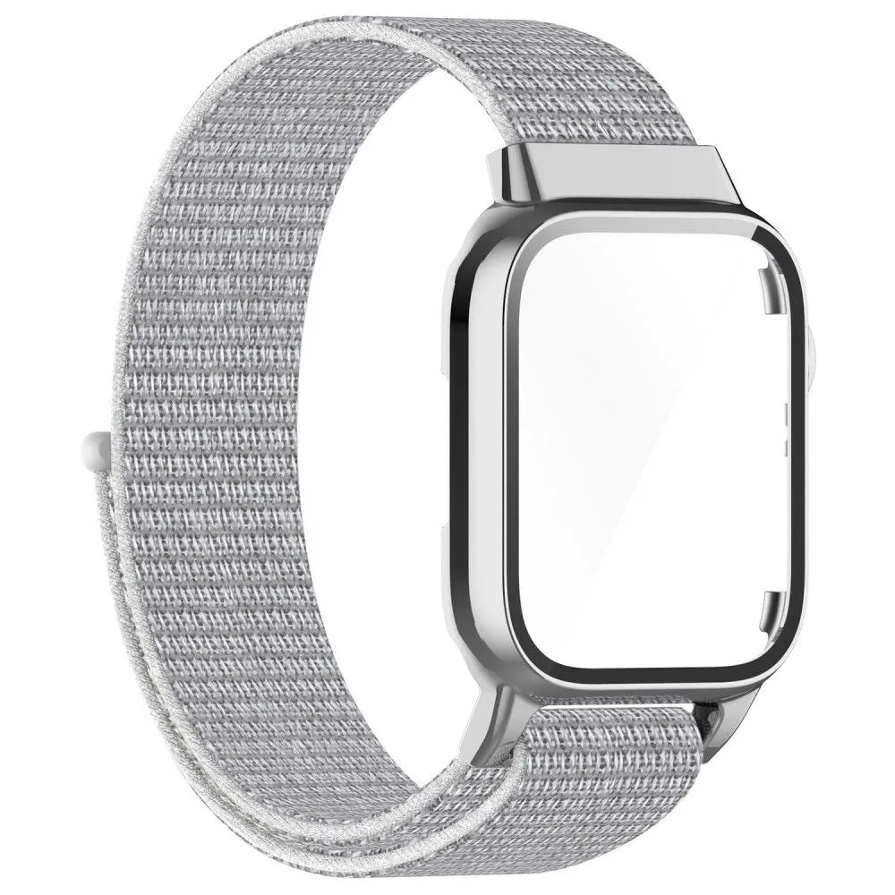 Apple Watch (45mm) nylon watch strap   tempered glass - Grey