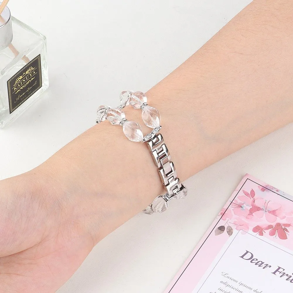 Apple Watch (45mm) rhombus shaped crystal watch strap - Transparent