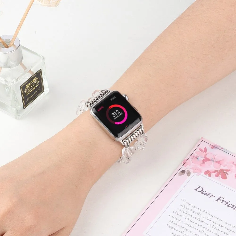 Apple Watch (45mm) rhombus shaped crystal watch strap - Transparent