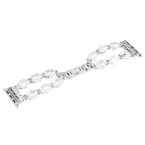 Apple Watch (45mm) rhombus shaped crystal watch strap - Transparent