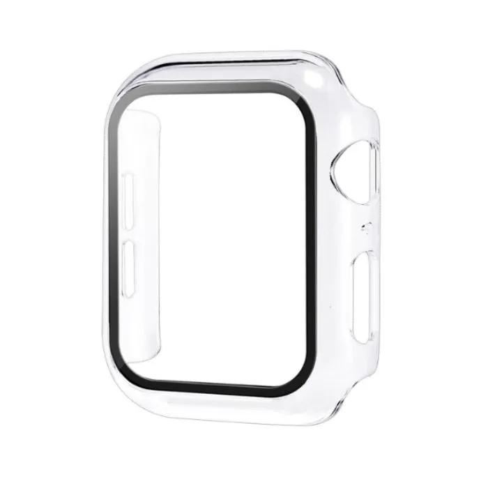 Apple Watch Clear Silicone Case with Tempered Glass Screen Guard - 41mm