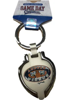 Auburn Tigers Jenkins Ent. Silver Locket Picture Frame Team Logo Keychain