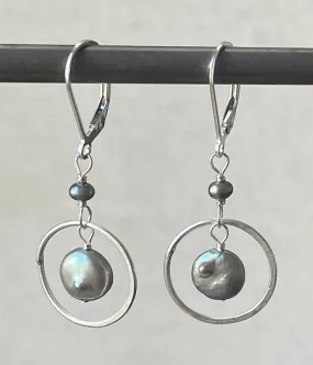 Aviva Spring Earrings (pewter)