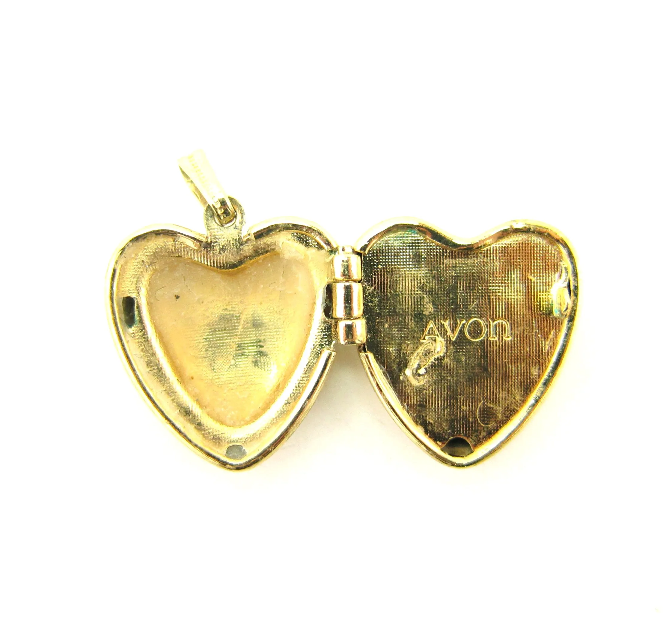 Avon Her Prettiness Love Locket Fragrance Glacé Gold Heart Pendant