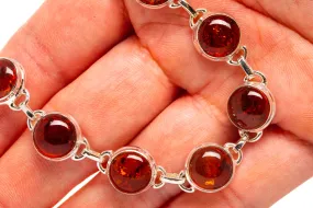 Baltic Amber Bracelet 7 To 8" (925 Sterling Silver) BR876378