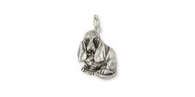 Basset Hound Charm Jewelry Sterling Silver Handmade Dog Charm BAS5-C