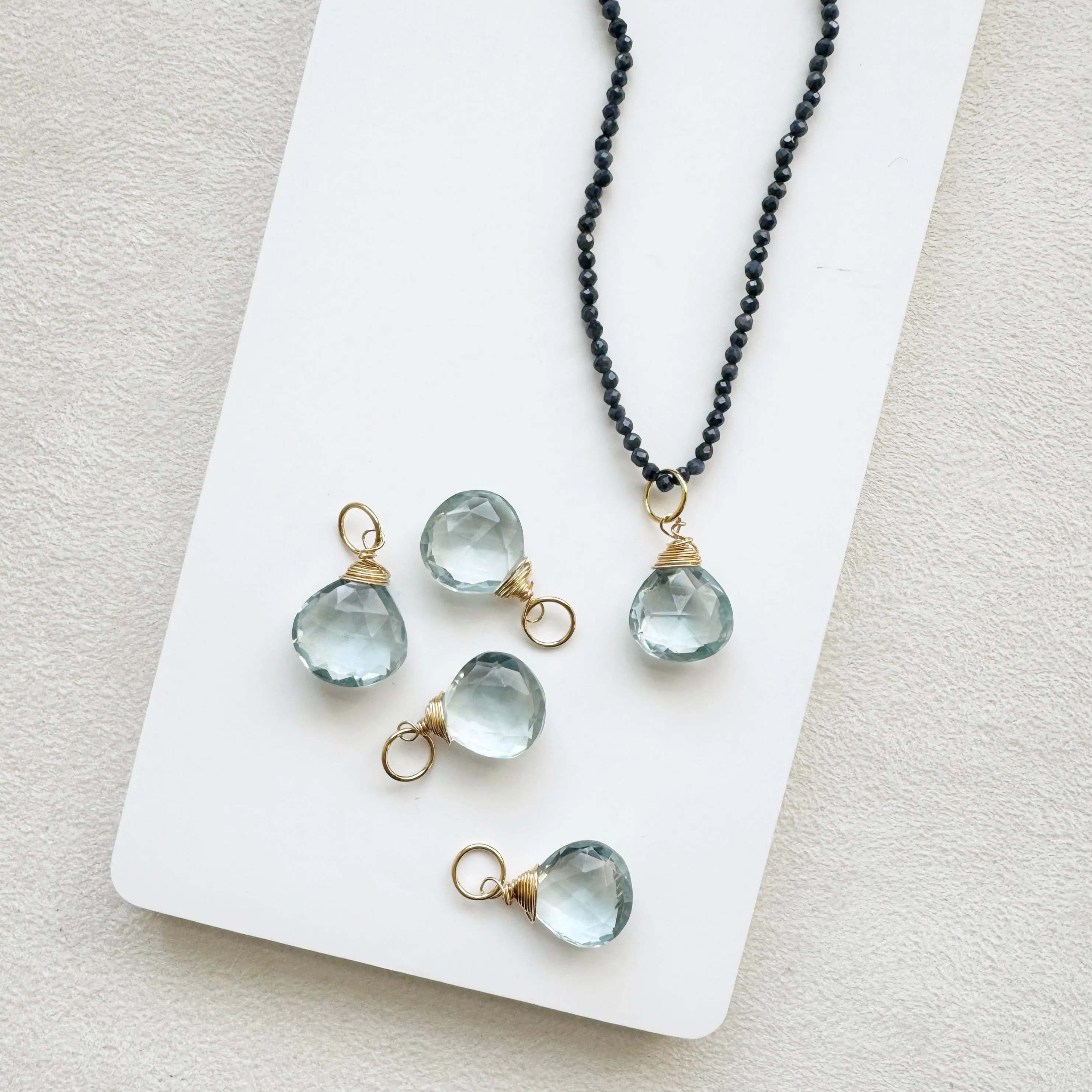 Blue Mystic Quartz Charm