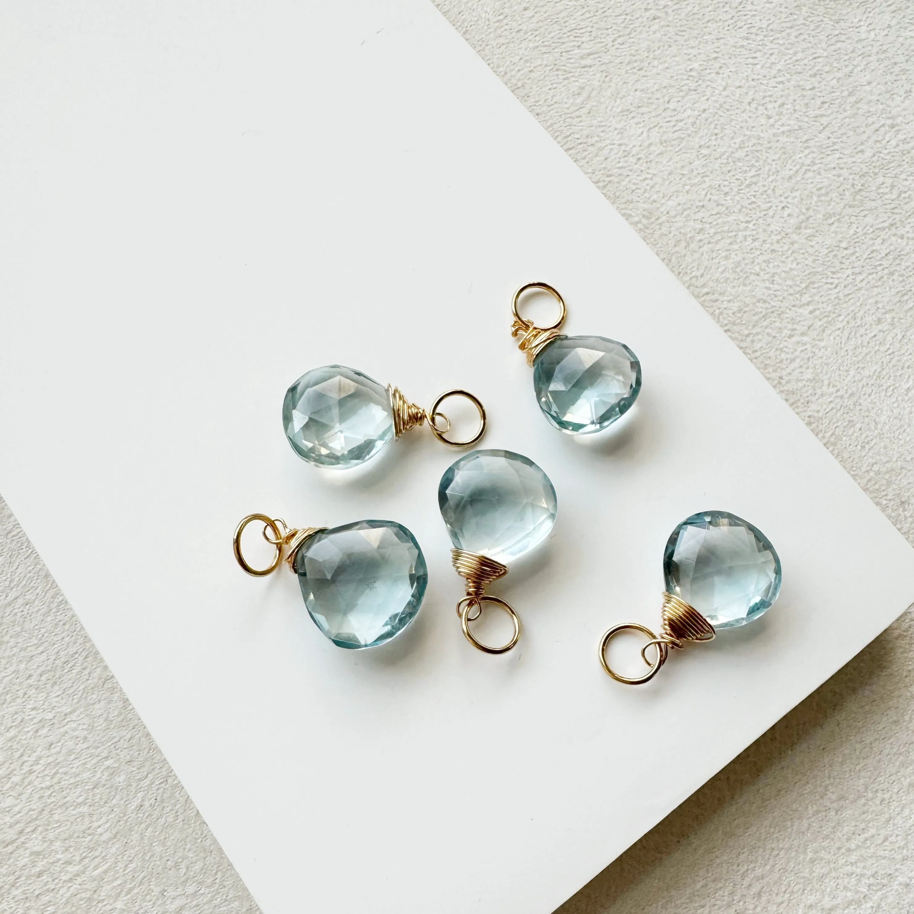Blue Mystic Quartz Charm