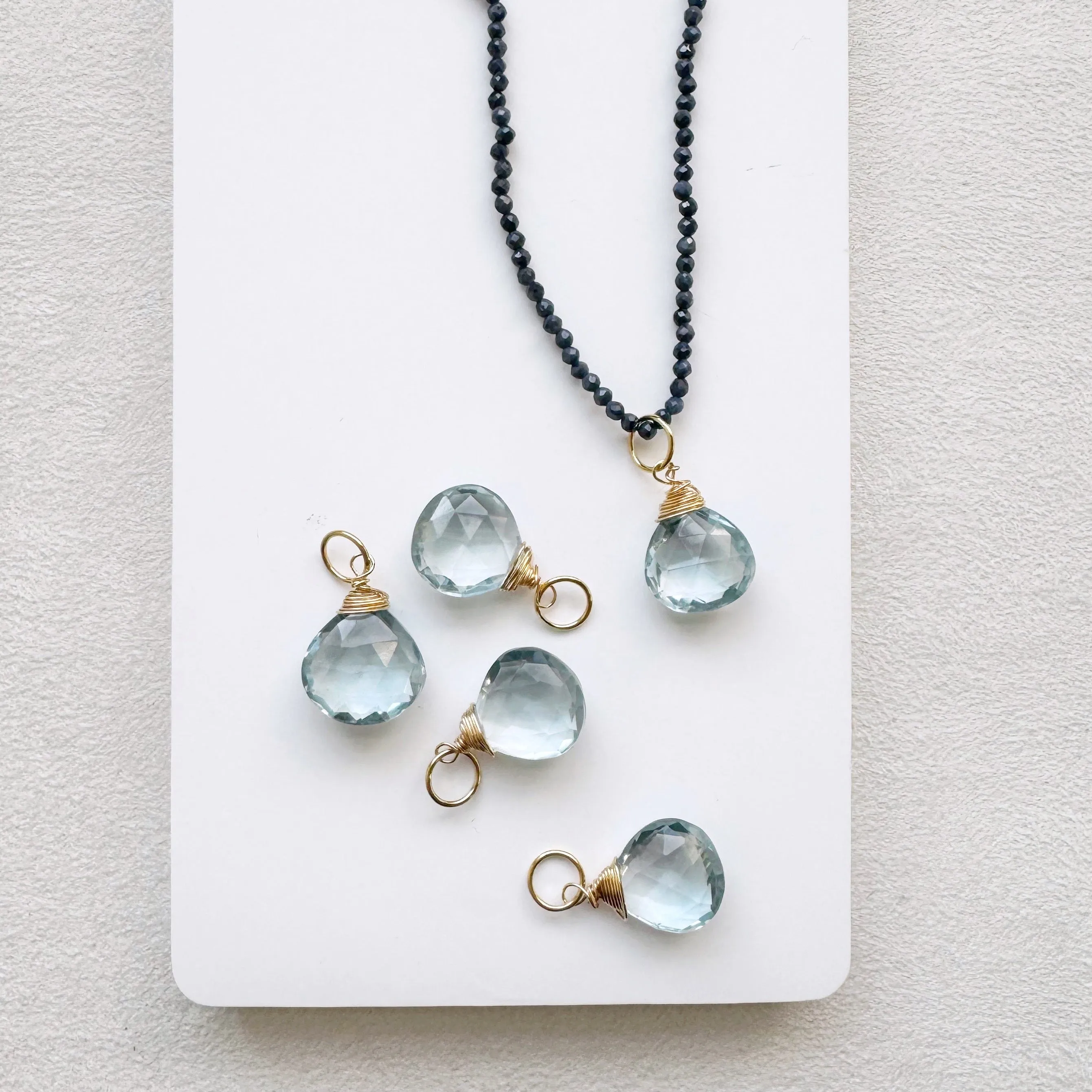 Blue Mystic Quartz Charm