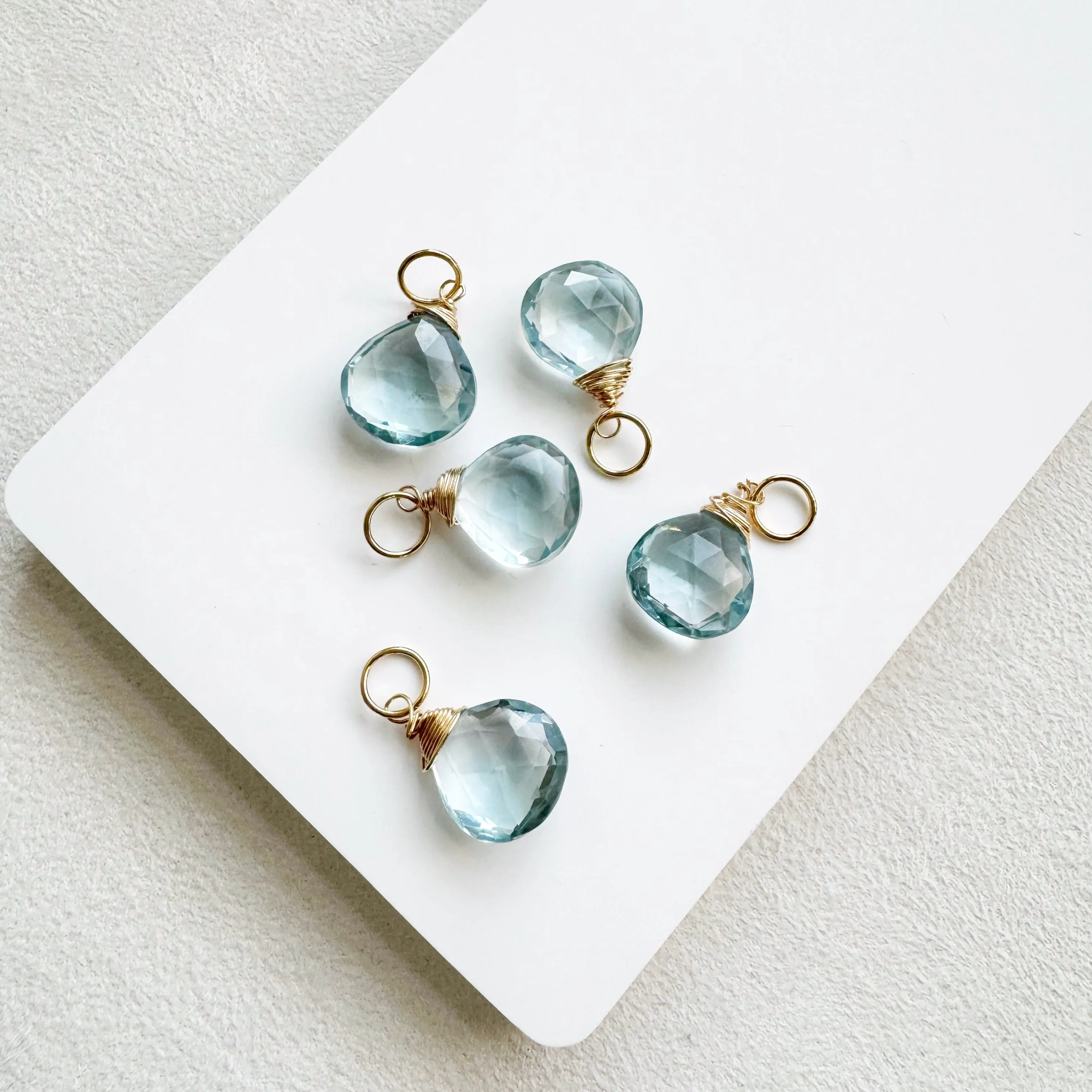 Blue Mystic Quartz Charm