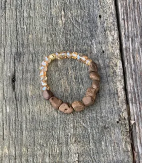 Bronze Natural Agate Bracelet
