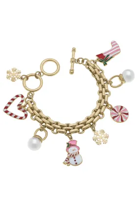 Candy Cane Charm Bracelet