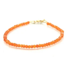 Carnelian Faceted Bracelet with Gold Filled Trigger Clasp