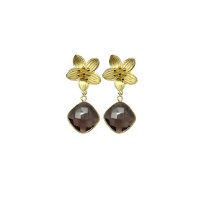 Cecile Smoky Quartz Drop Earrings