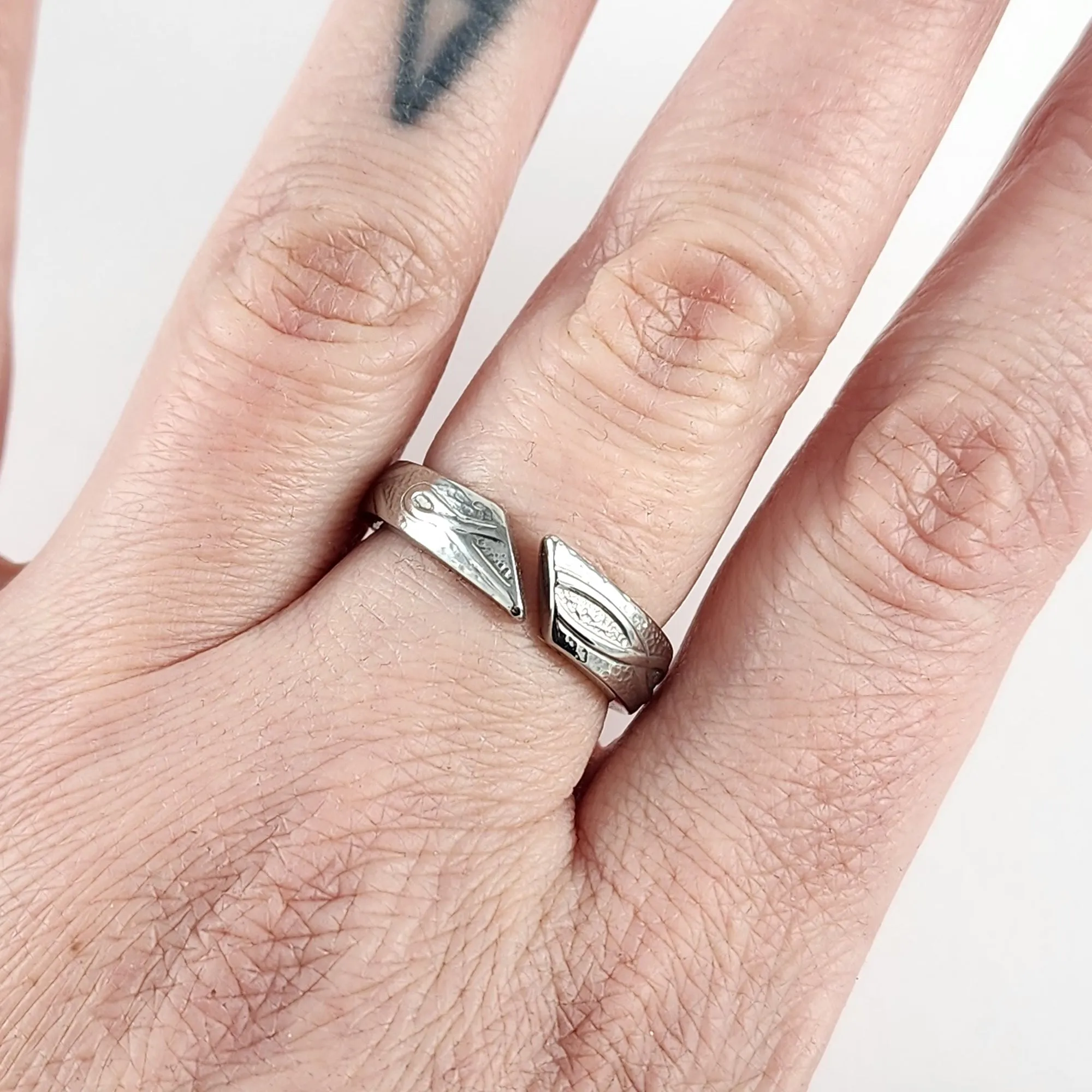 Celtic Open Shank Stainless Steel Spoon Ring
