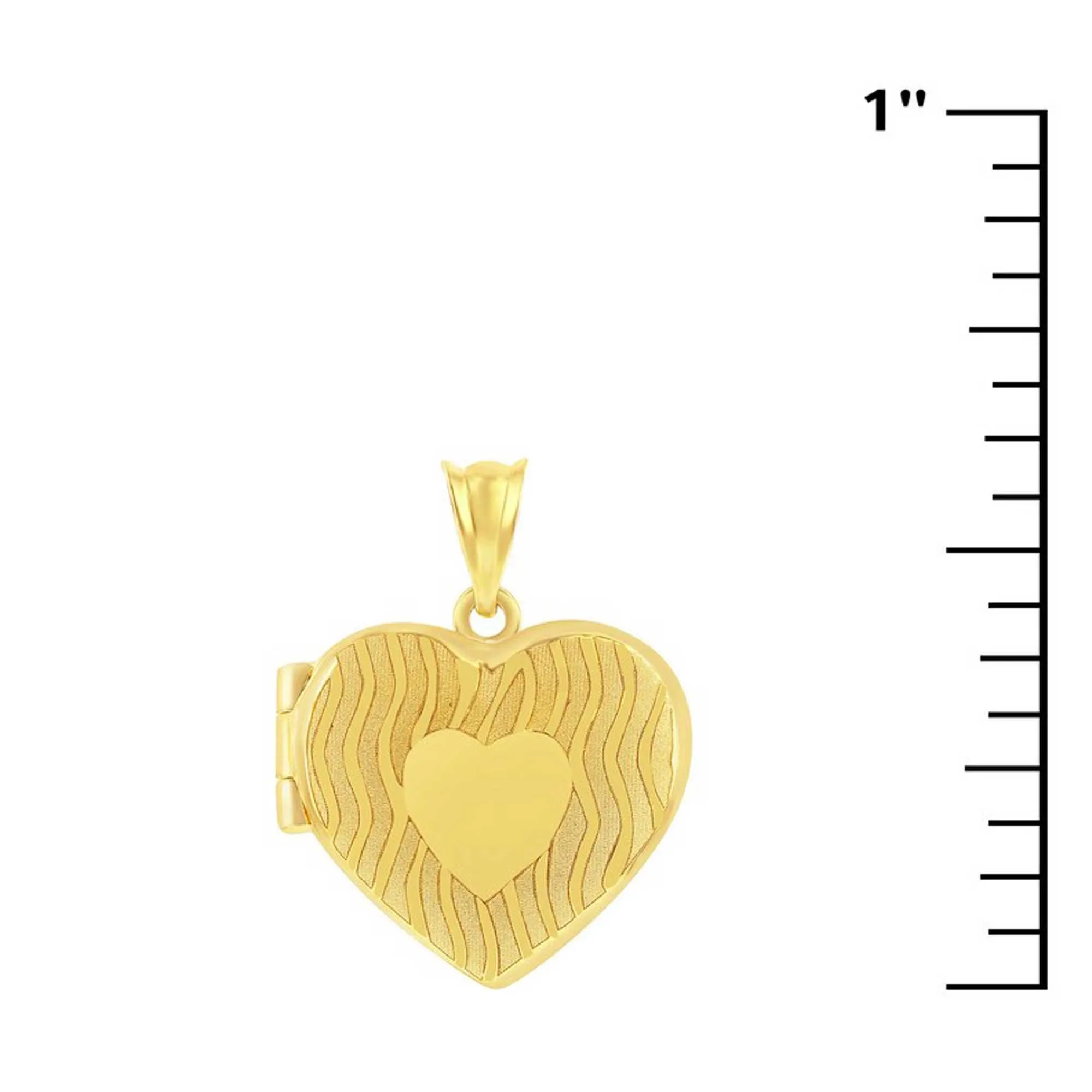 Classic Gold  Women's Locket - 14K Yellow Gold Designed Heart | 14J-207