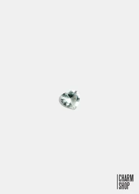 Clear Heart Accent Stone Locket Charm (2 stones)