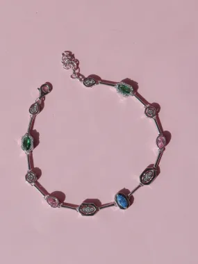 Colorful Glam Bracelet, 925 Sterling Silver