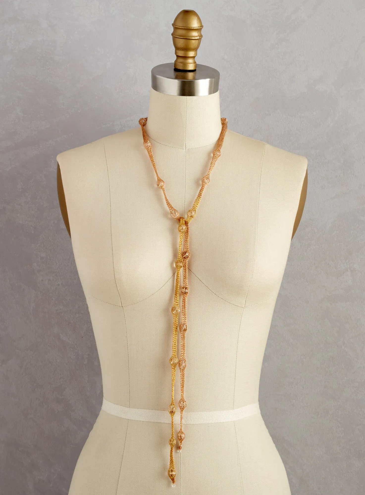 Copper and Silk Serpent Necklace