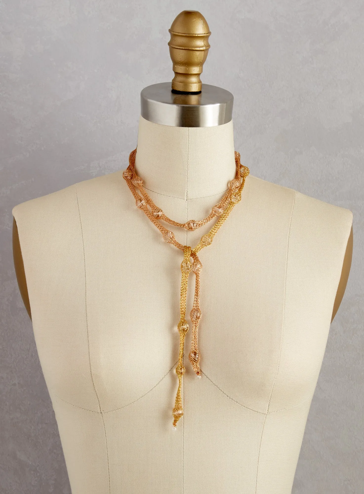 Copper and Silk Serpent Necklace