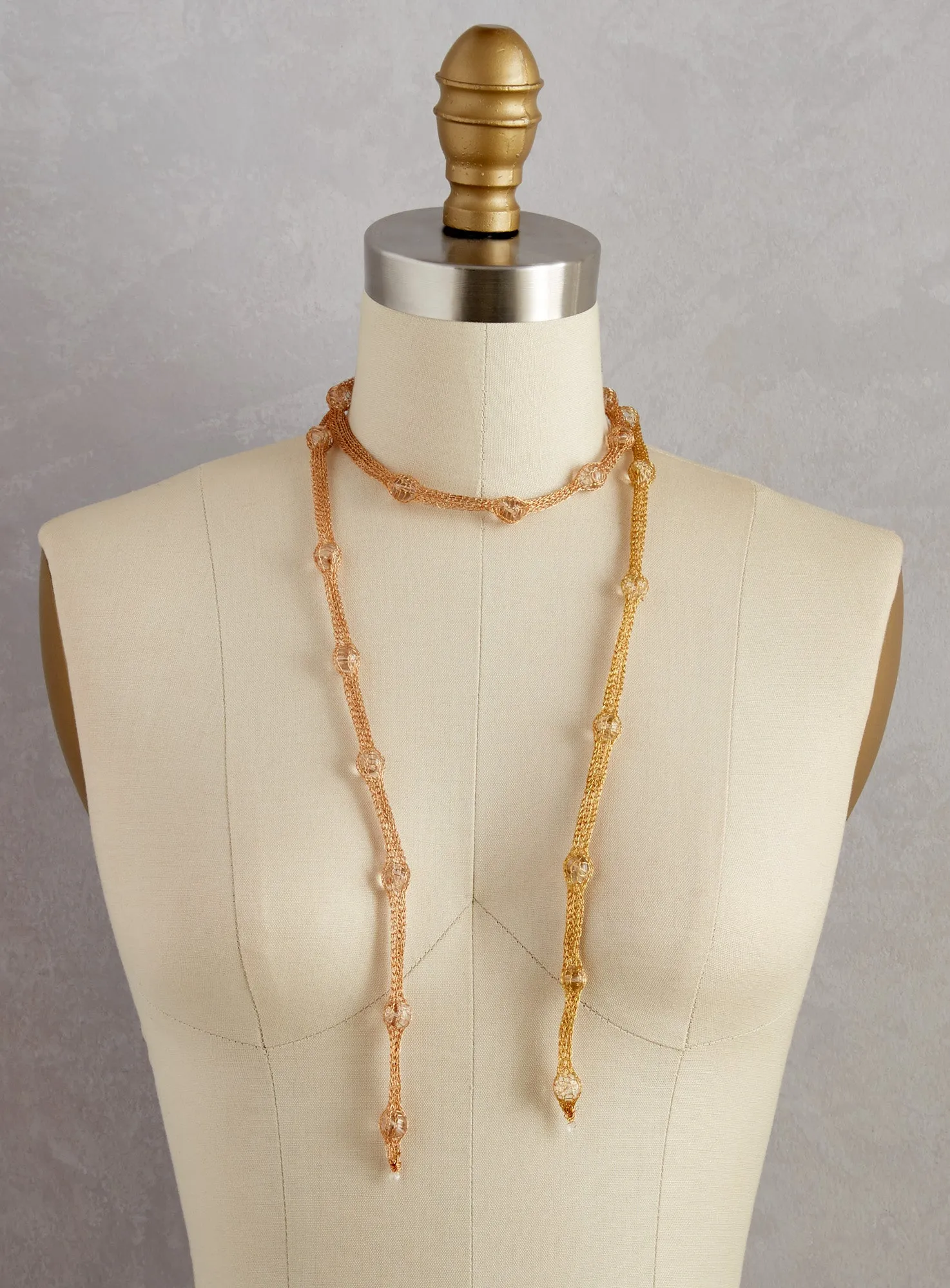 Copper and Silk Serpent Necklace