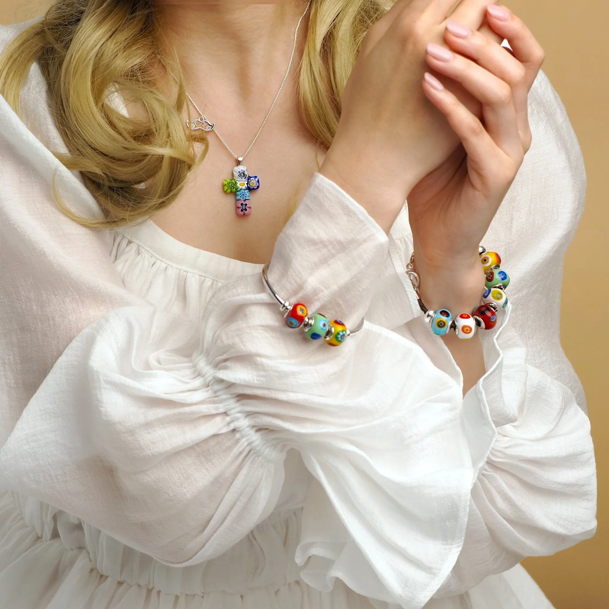 Cross in Bloom Necklace
