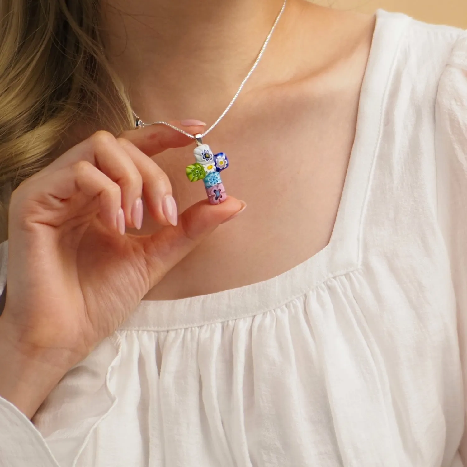 Cross in Bloom Necklace