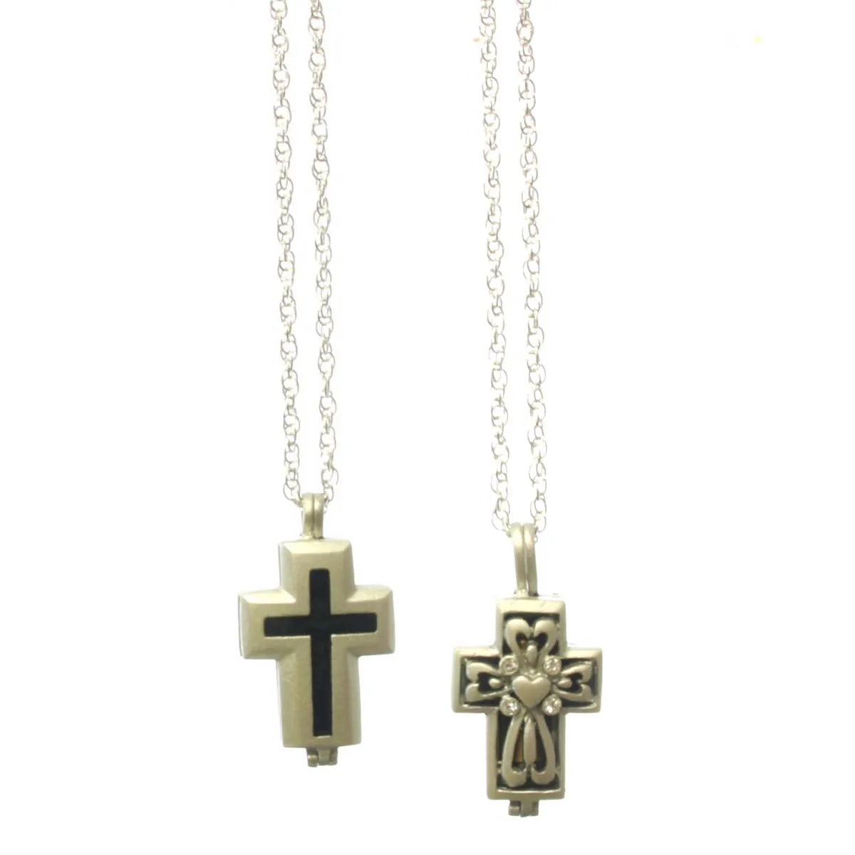 Cross Memorial Locket w/Urn, 2 styles