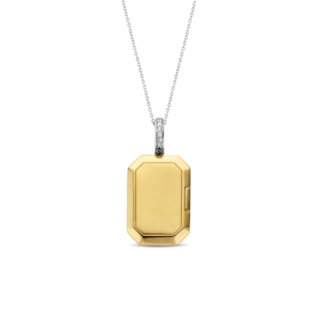 Cubic Zirconia Locket Necklace