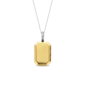 Cubic Zirconia Locket Necklace