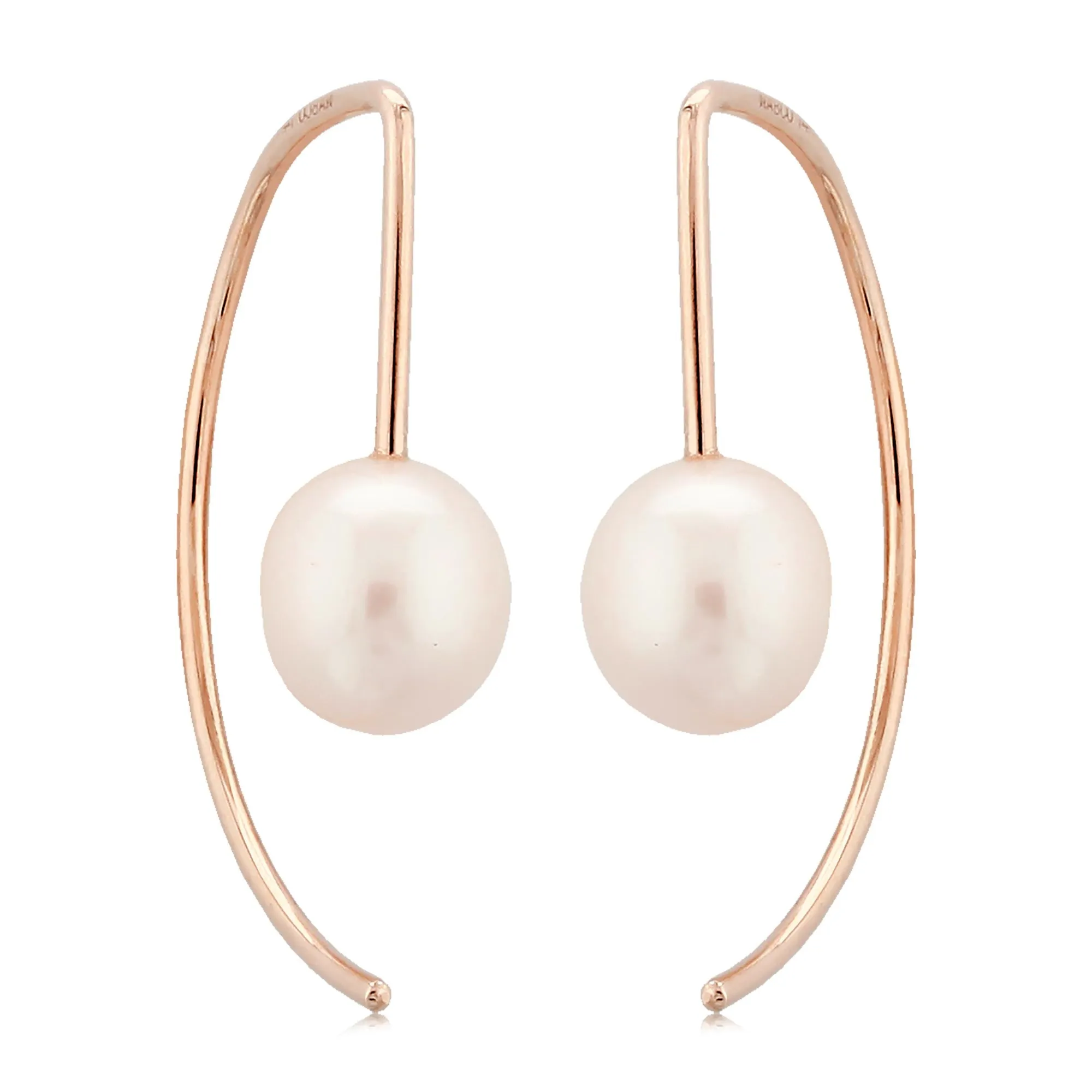 Curved Pearl Earrings