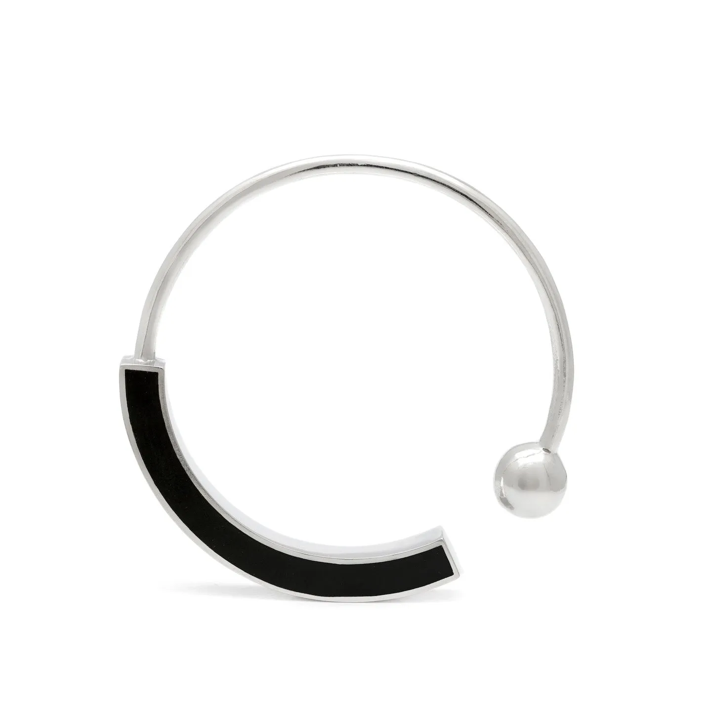 Cynthia Bangle • Silver • Solid Inlay