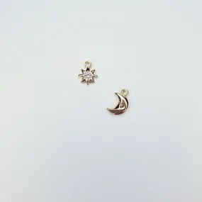 Dainty Celestial Rhinestone Charm- Available in Moon or Sun!