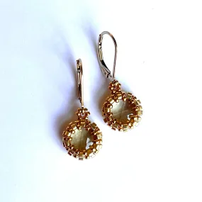 Dainty Lemon Quartz Earrings