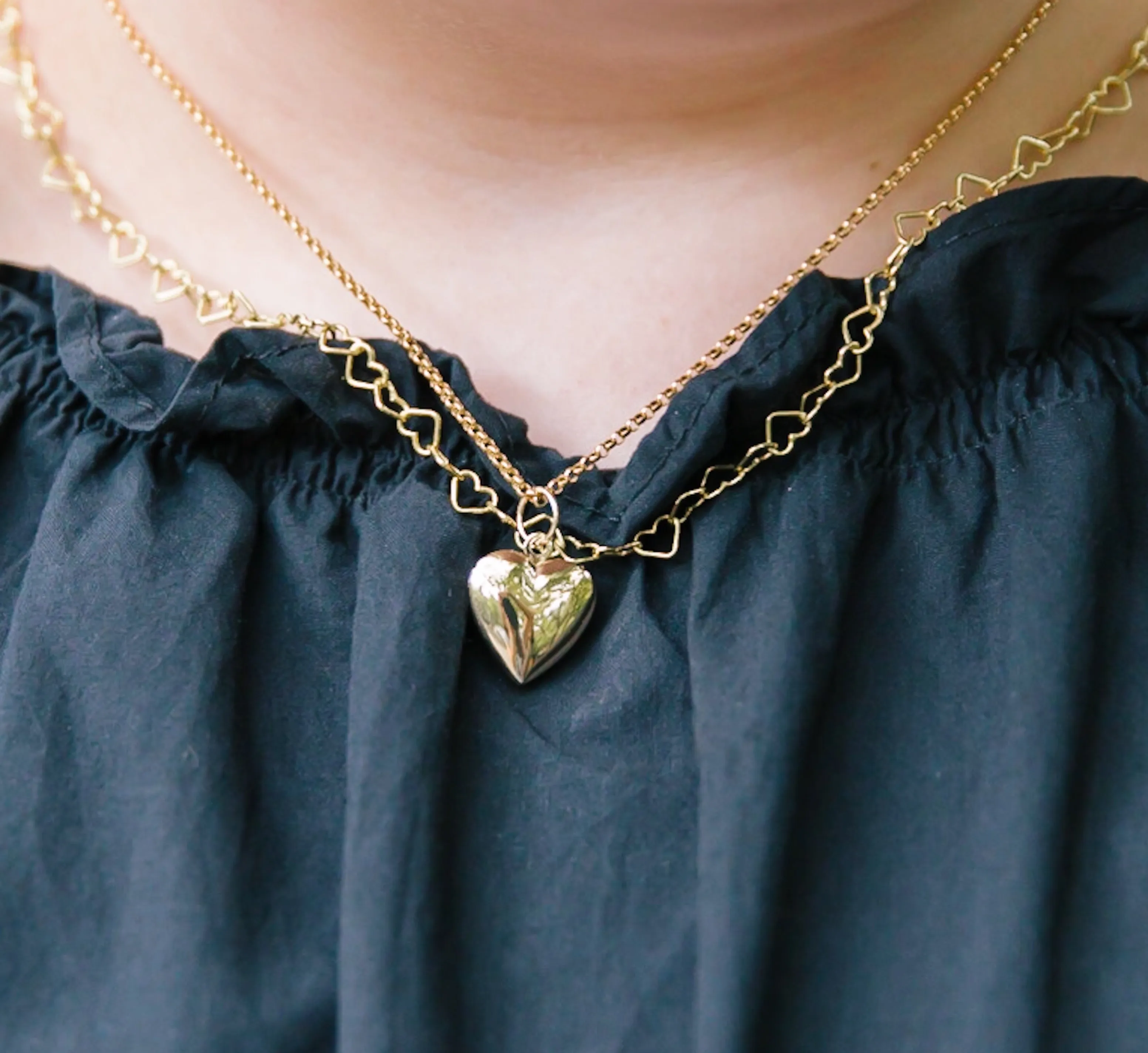 Dana Gold Heart Locket Necklace