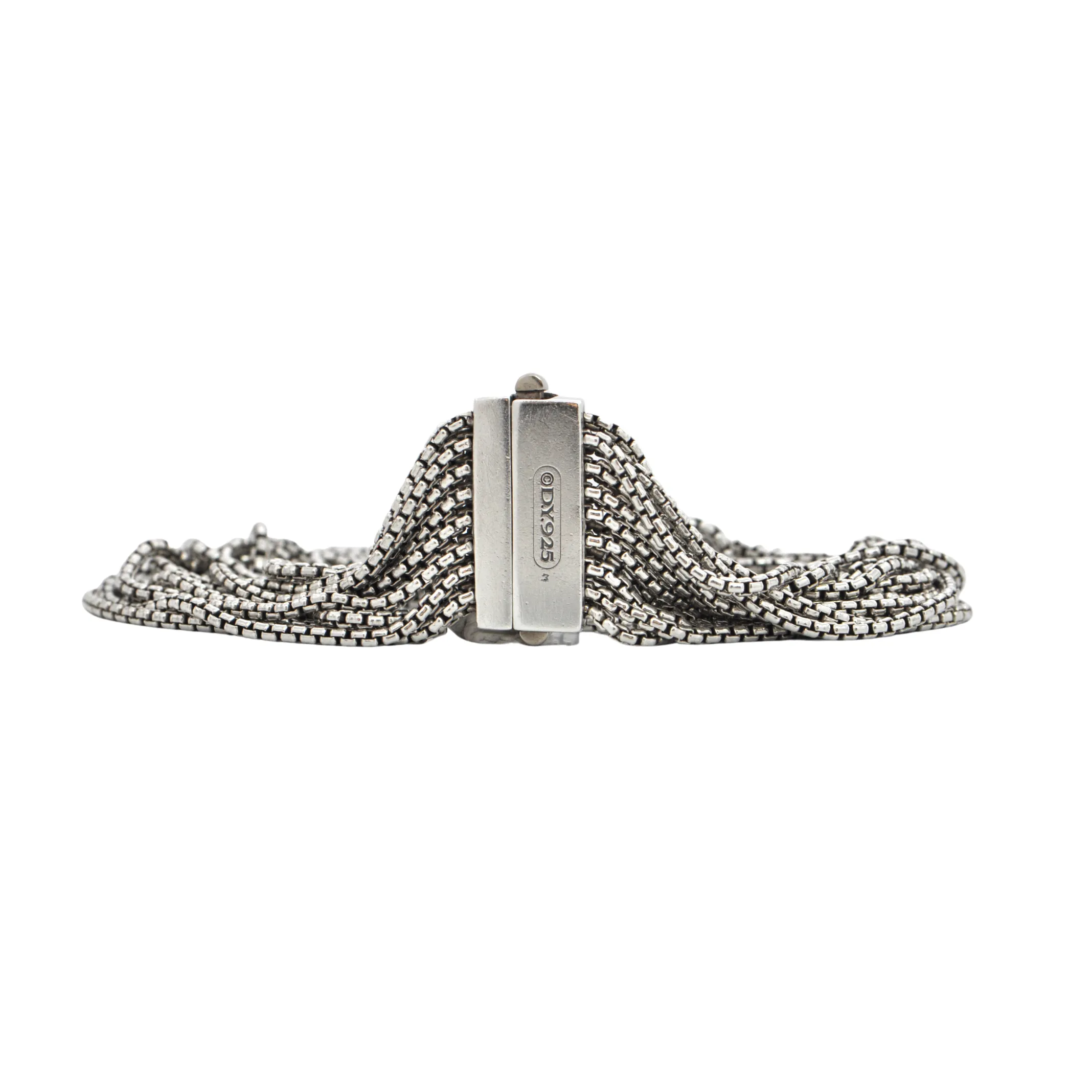 David Yurman 925 Sterling Silver Multi-Strand box chain Bracelet