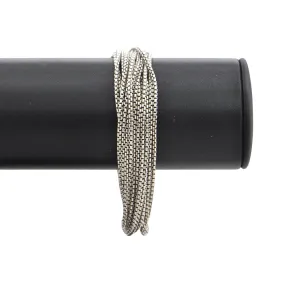 David Yurman 925 Sterling Silver Multi-Strand box chain Bracelet
