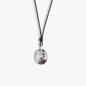 Dendritic Quartz Necklace In 18k White Gold