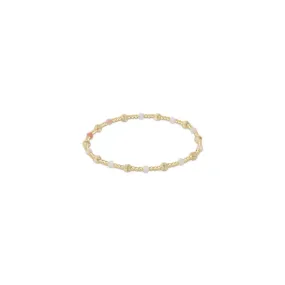 Dignity Sincerity Pattern 4mm Bead Bracelet - Pink Opal