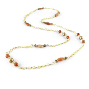 Dusky Sunset Beaded Necklace