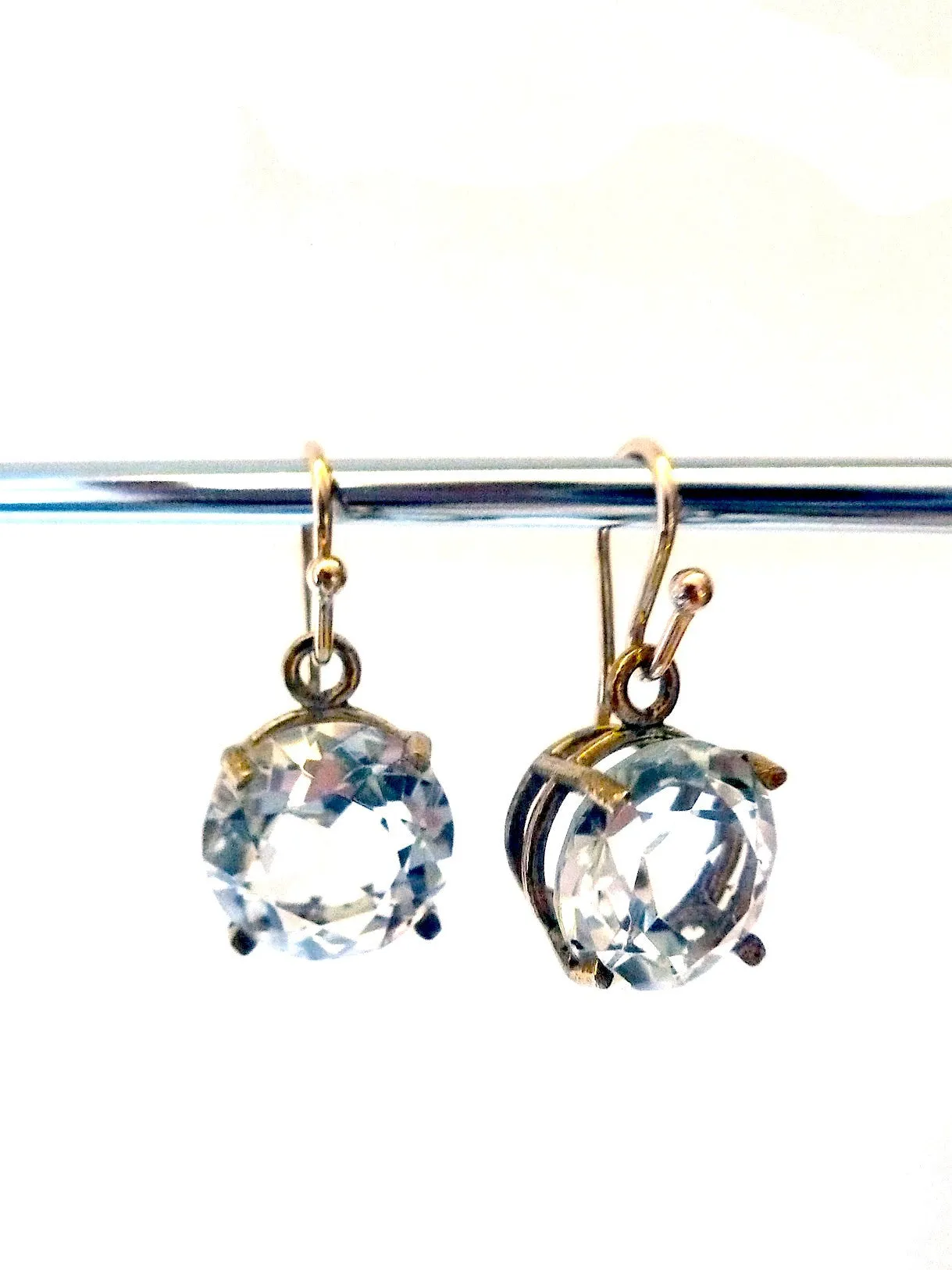 Earrings Bling Drop Rock Crystal Quartz Large