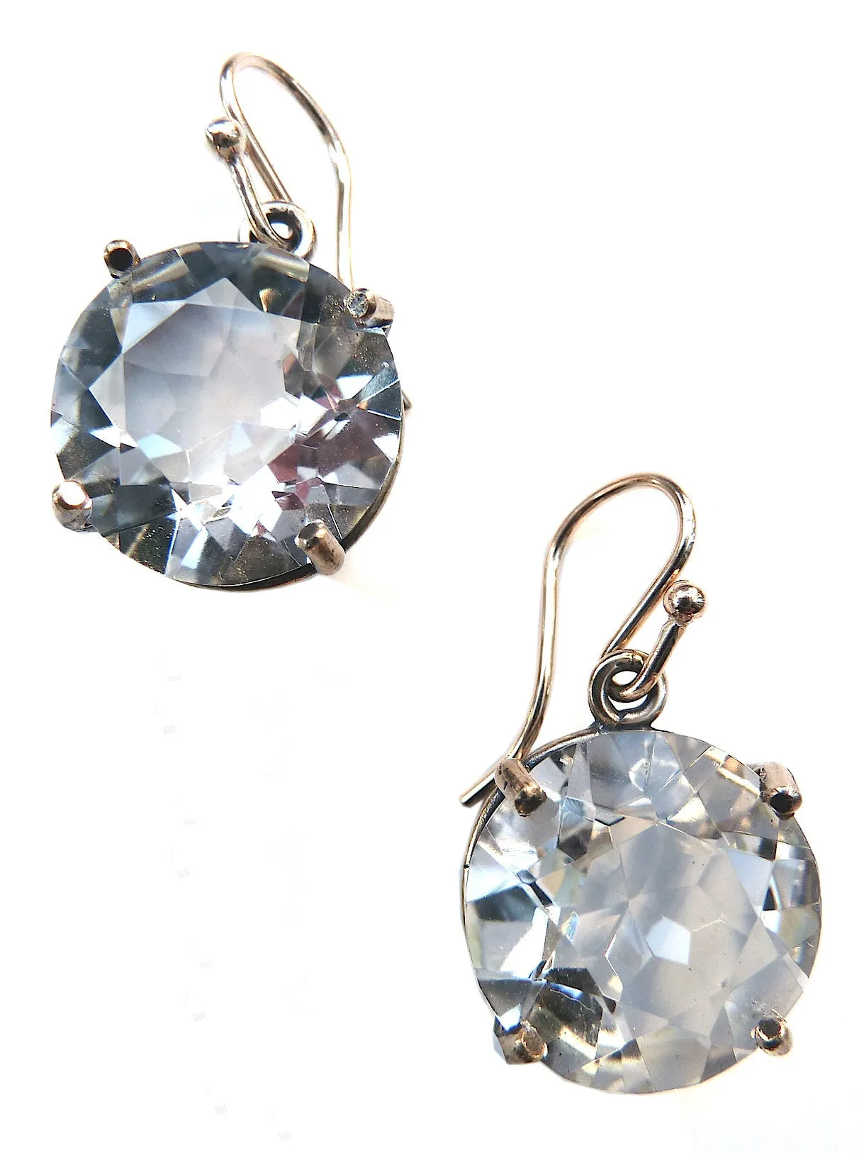 Earrings Bling Drop Rock Crystal Quartz Large