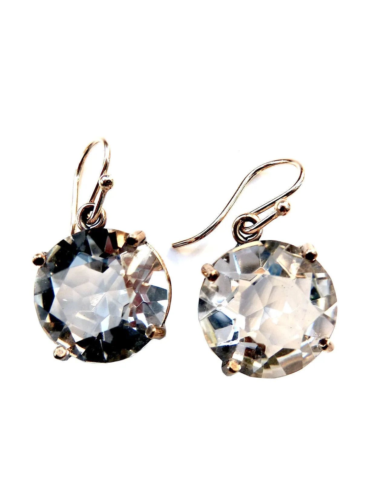 Earrings Bling Drop Rock Crystal Quartz Large