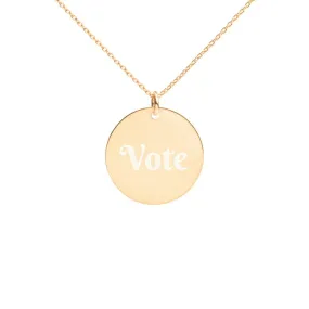 Engraved Vote Necklace
